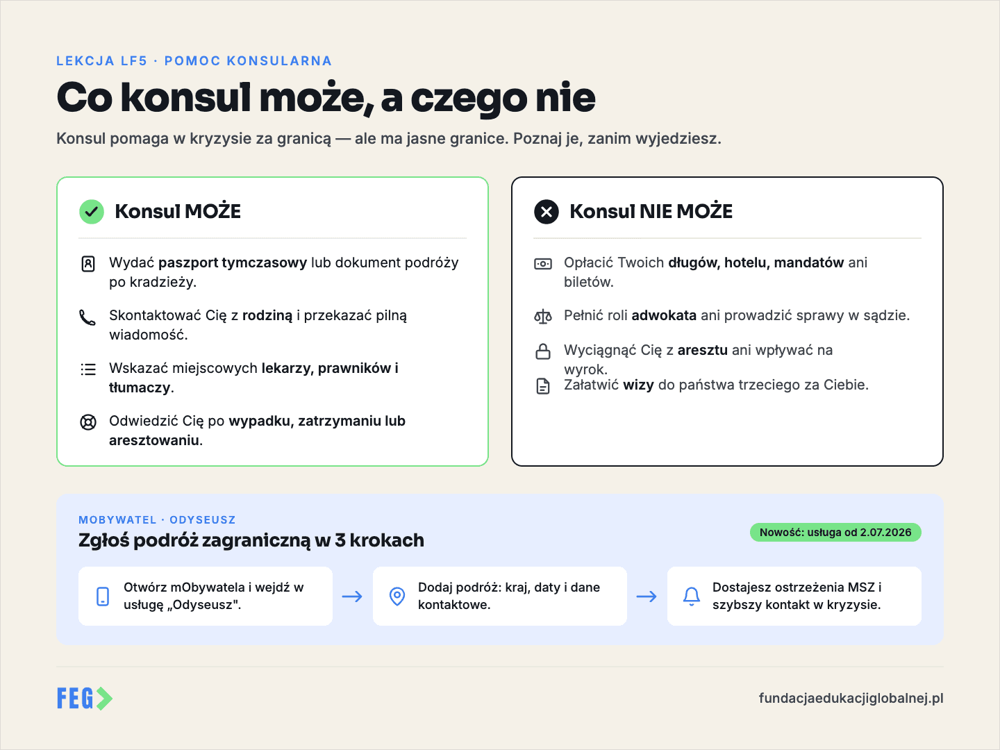 Infografika 2 z 3 do lekcji „Polak za granicą” — materiał dydaktyczny FEG.